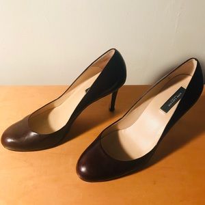 Ann Taylor Brown Round Toe Heels